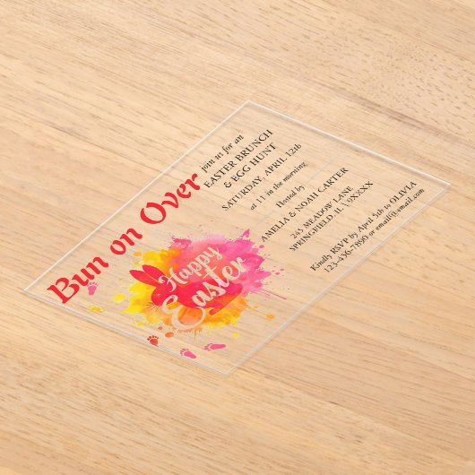 COLORFUL  Easter BRUNCH & HUNT アクリル招待状 (レイダウン)