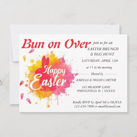 COLORFUL  Easter BRUNCH & HUNT 招待状 (正面)