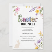Colorful Easter Brunch Invitation | Floral Spring  招待状 (正面)