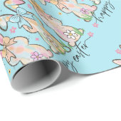Colorful Easter Bunnies with Bows ラッピングペーパー (ロールコーナー)