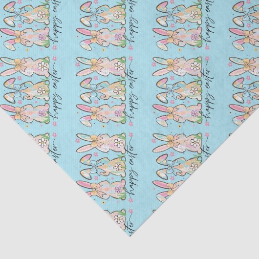 Colorful Easter Bunnies with Bows 薄葉紙 (詳細)