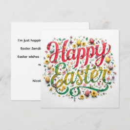 Colorful  Easter Card , Personalized Easter Card  シーズンカード