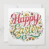 Colorful  Easter Card , Personalized Easter Card  シーズンカード (正面)