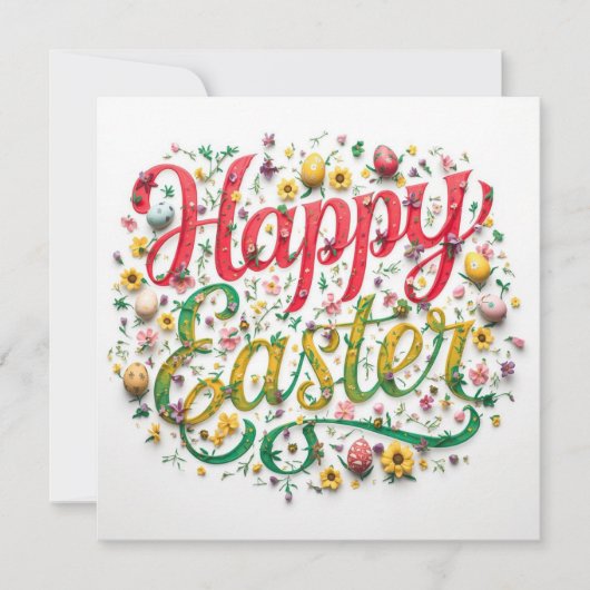 Colorful  Easter Card , Personalized Easter Card  シーズンカード (正面)