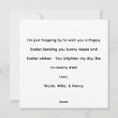 Colorful  Easter Card , Personalized Easter Card  シーズンカード (裏面)