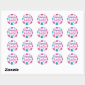 Colorful Easter Egg Hunt Classic Round Sticker ラウンドシール (シート)