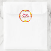 Colorful Easter Egg Hunt Classic Round Sticker ラウンドシール (バッグ)