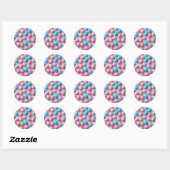 Colorful Easter Egg Hunt Classic Round Sticker ラウンドシール (シート)