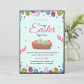 Colorful Easter Egg Hunt Party Invitation  招待状 (スタンド正面)