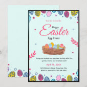 Colorful Easter Egg Hunt Party Invitation  招待状 (正面/裏面)