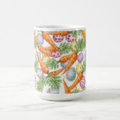 COLORFUL EASTER EGGS AND ORANGE CARROTS コーヒーマグカップ (中央)
