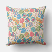 Colorful Easter Eggs Pattern  クッション (裏面)