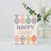 Colorful Easter Eggs Spring Pastel Holiday Card シーズンカード (スタンド正面)