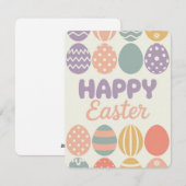Colorful Easter Eggs Spring Pastel Holiday Card シーズンカード (正面/裏面)