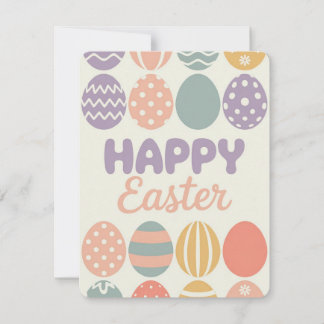 Colorful Easter Eggs Spring Pastel Holiday Card シーズンカード