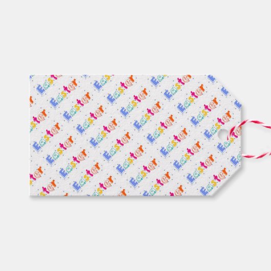 Colorful “Easter” Lettering  ギフトタグ (正面(横))