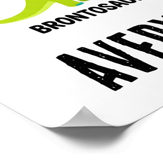 Colorful Educational Dinosaurs Kids Room ポスター (角)