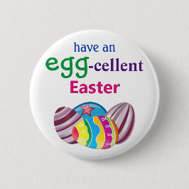 Colorful EGGcellent Easter Egg  缶バッジ