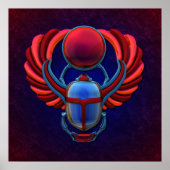 Colorful Egyptian Scarab ポスター (正面)