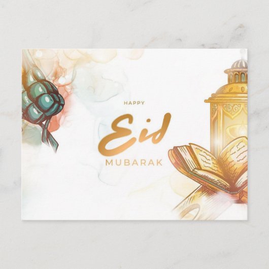 Colorful Eid Mubarak  シーズンポストカード (正面)