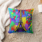 Colorful Eiffel painting クッション (ブランケット)
