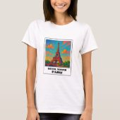 Colorful Eiffel tower Paris travel Tシャツ (正面)