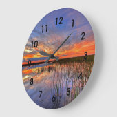 Colorful Everglades, Florida, ラージ壁時計 (傾斜)