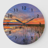 Colorful Everglades, Florida, ラージ壁時計 (正面)