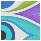 Colorful Evil Eye protection pattern ファブリック (クローズアップ)