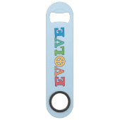 Colorful Evolve Peace Sign Bottle Opener スピード栓抜き (裏面)