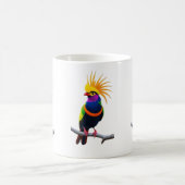 Colorful Exotic Bird Art – Vibrant Fantasy Wildlif コーヒーマグカップ (中央)
