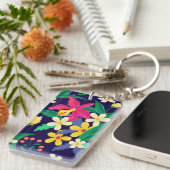 Colorful Exotic Floral Pattern-23021 キーホルダー (正面右)