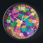 Colorful Exotic Floral Pattern-23148 壁時計<br><div class="desc">Colorful Exotic Floral Pattern-23148</div>