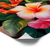 Colorful Exotic Parrot Bird on the Branch  ポスター (コーナー)