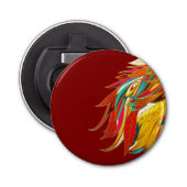 Colorful Exotic Tribal Feathers Red 栓抜き (正面)