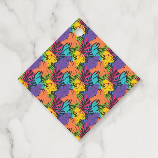 Colorful Exotic Tropical Leaves Pattern-23190 フェイバータグ (正面)
