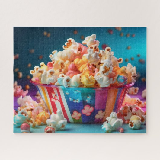 Colorful Exploding Popcorn ジグソーパズル (横)