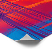 Colorful Expressionist Duck Sunset Wall Art ポスター (角)