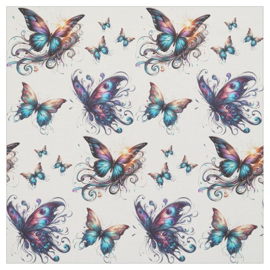 Colorful fabric with butterfly pattern ファブリック (見本)