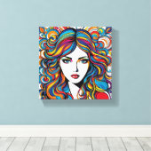Colorful Face Canvas Print キャンバスプリント (インサイチュ (ウッドフロア))