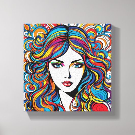Colorful Face Canvas Print キャンバスプリント (正面)