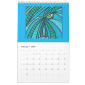 Colorful Faces and Hair Calendar カレンダー (2月 2027)