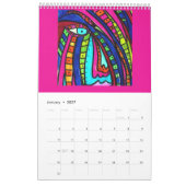 Colorful Faces and Hair Calendar カレンダー (1月 2027)