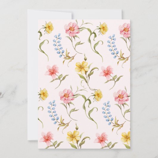 Colorful Fairy First Birthday Enchanted garden 招待状 (裏面)