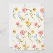 Colorful Fairy First Birthday Enchanted garden 招待状 (裏面)