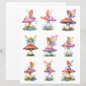 Colorful Fairy Scrapbook Paper Cutouts (正面/裏面)