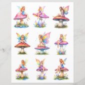 Colorful Fairy Scrapbook Paper Cutouts (正面)