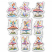 Colorful Fairy Scrapbook Paper Cutouts シール (正面)