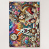 Colorful Fairytale Tea Time Alice In Wonderland ジグソーパズル (縦)