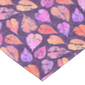 Colorful Fall Leaves On Purple Pattern テーブルクロス (アングル)